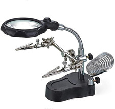 Helping Hands Soldering - LED Light Desktop Magnifier with 360-Degree Roating L
