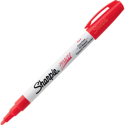 Sharpie Permanent Paint Marker Fine Point Red 35535
