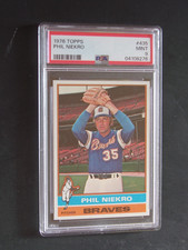 1976 Topps Baseball, Phil Niekro, Atlanta Braves, Card# 435, PSA-9