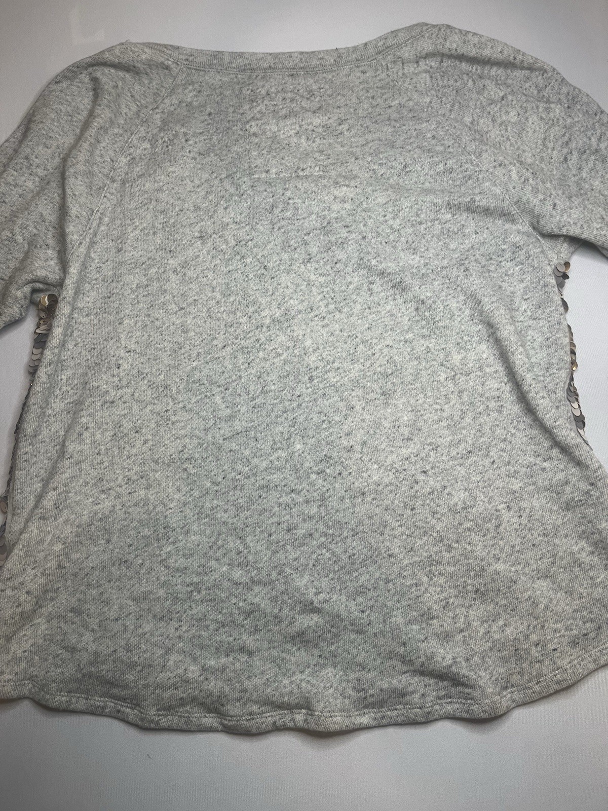 Express Women's Solid Gray Sequin Sweater Long Sl… - image 7