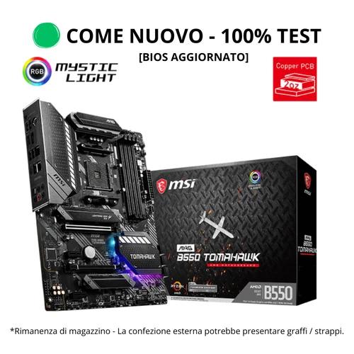 🟢 Scheda Madre MSI MAG B550 TOMAHAWK AM4 AMD Serie 3 4 5000 DDR4 BIOS