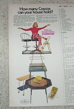 1974 print ad - Cosco Step Stool Bar carts Card Table baby Furniture advertising