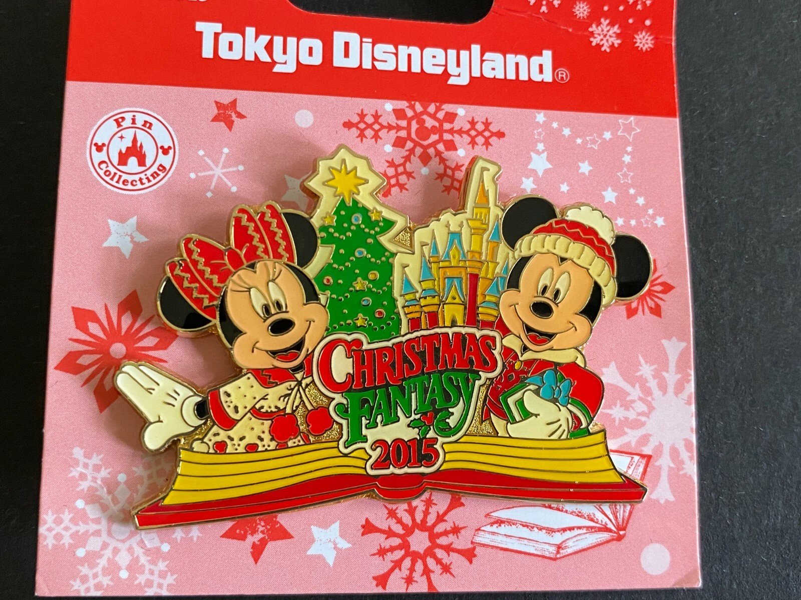 TDR Mickey & Minnie Mouse Christmas Fantasy 2015 TDL Disney RARE HTF Pin 112516