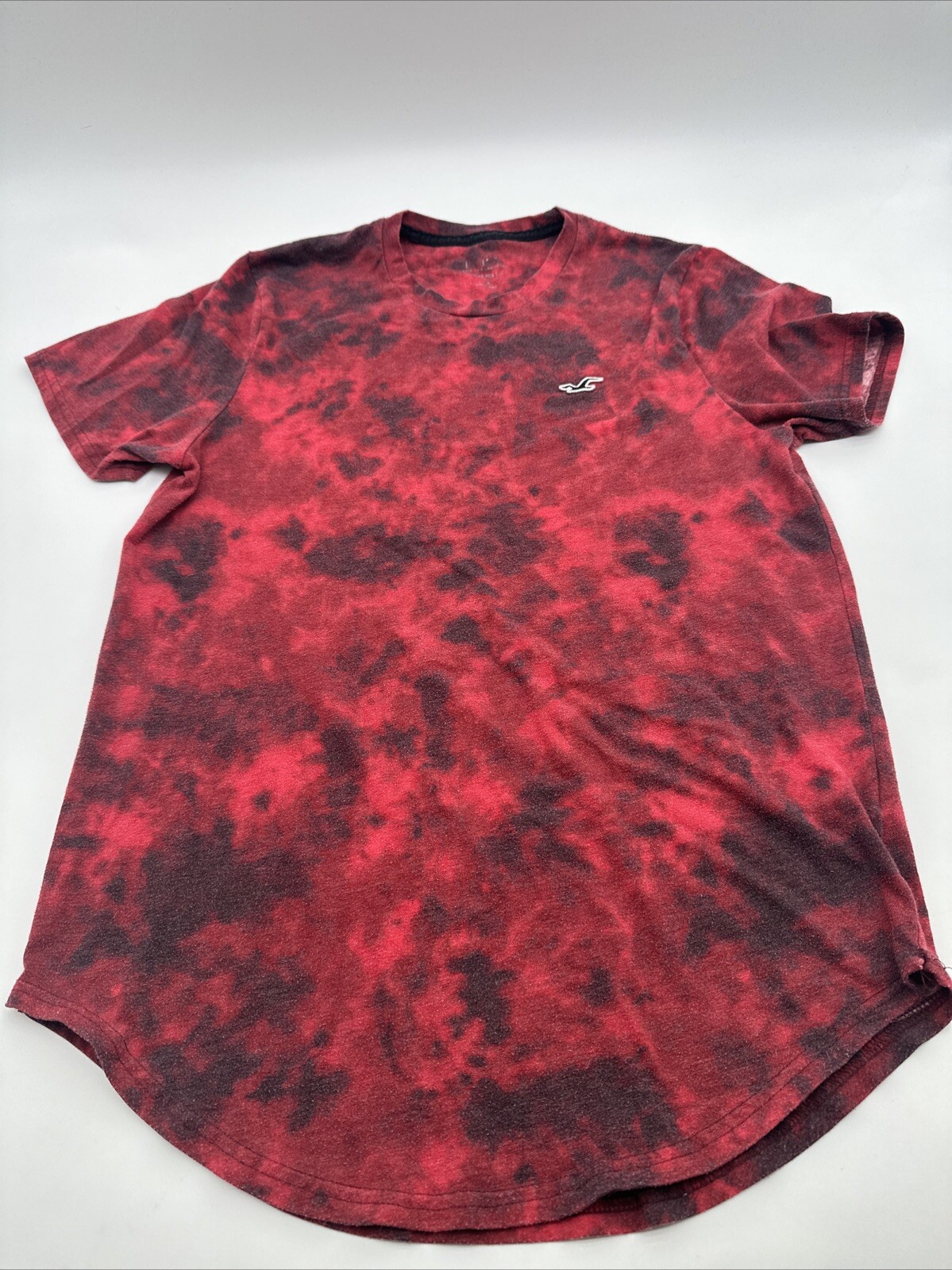 Hollister T-Shirt Men Medium Red Embroidered Logo ..#20348