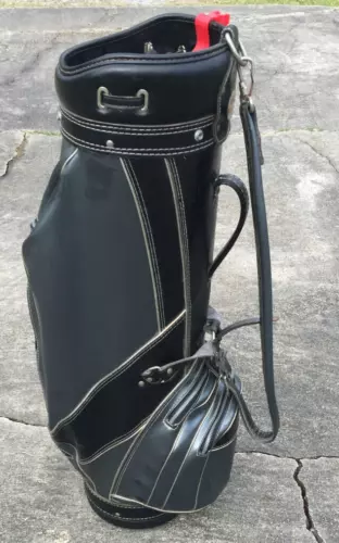 Vintage HOT-Z - Gray and Black - Leather - Cart Golf Bag
