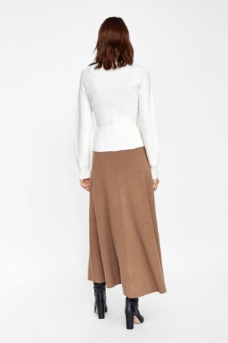 SUÉTER MUJER ZARA ECRU BLANCO COLECCIÓN MÍNIMA MANGA PUFF M REF. 5755/107 - Imagen 5 de 5