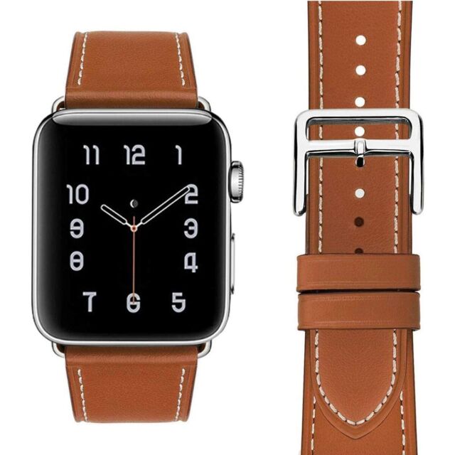 Bracelet Cuir pour Apple Watch 1/2/3/4/5/6/SE/7/8/Ultra 38/40/41/42/44/45/49 mm