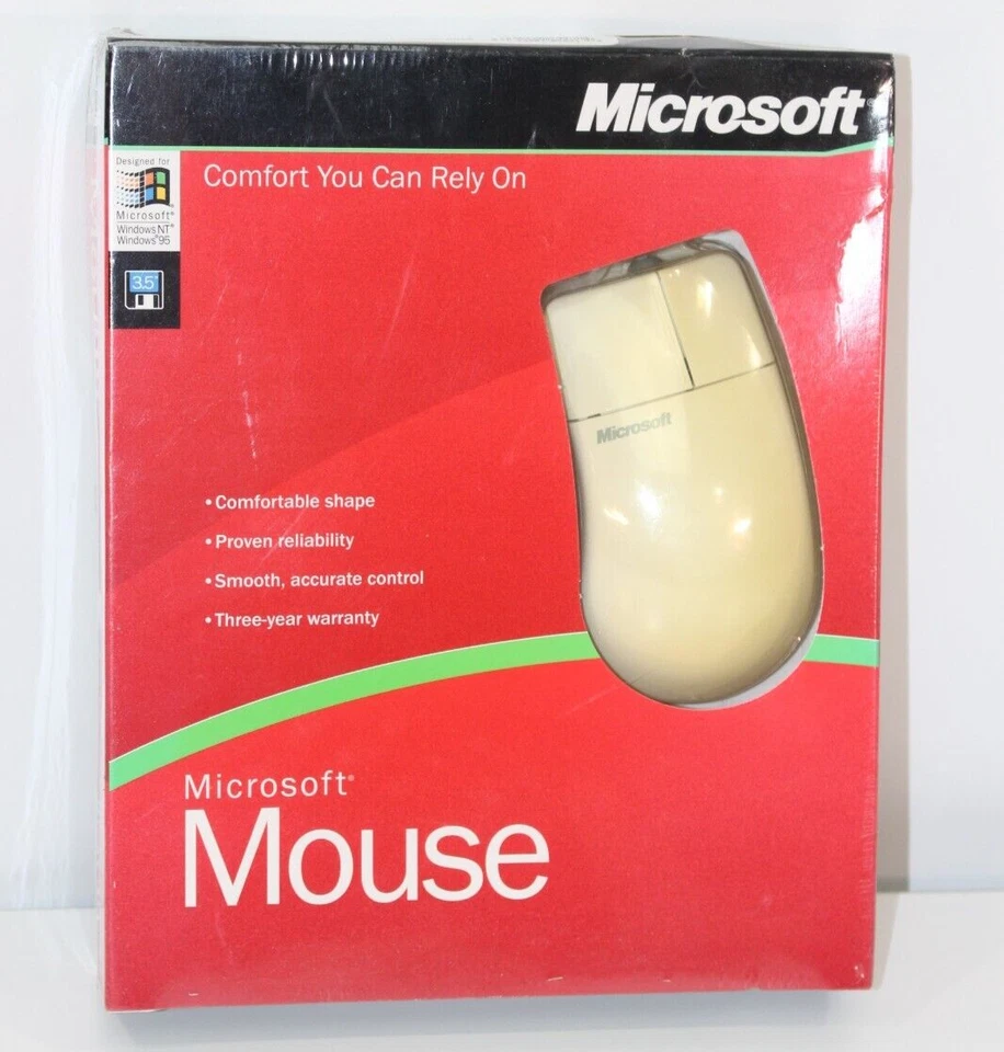 VTG NOS Microsoft Mouse 2.0 Intellipoint 365-00084 HDWR WIN32 Computer New PS/2 - Image 2 of 4