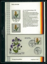 BERLIN ETSB 1981/10b ERSTTAGS-SAMMELBLATT 651 WOHLFAHRT FLORA WASSER-PFLANZEN