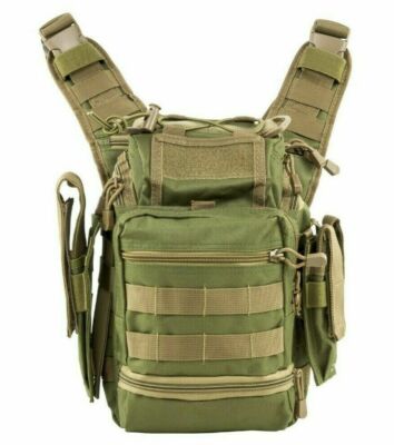 VISM First Responder Rapid Deployment Sling Bag CCW Shooting Gear Hunt ODG/TAN