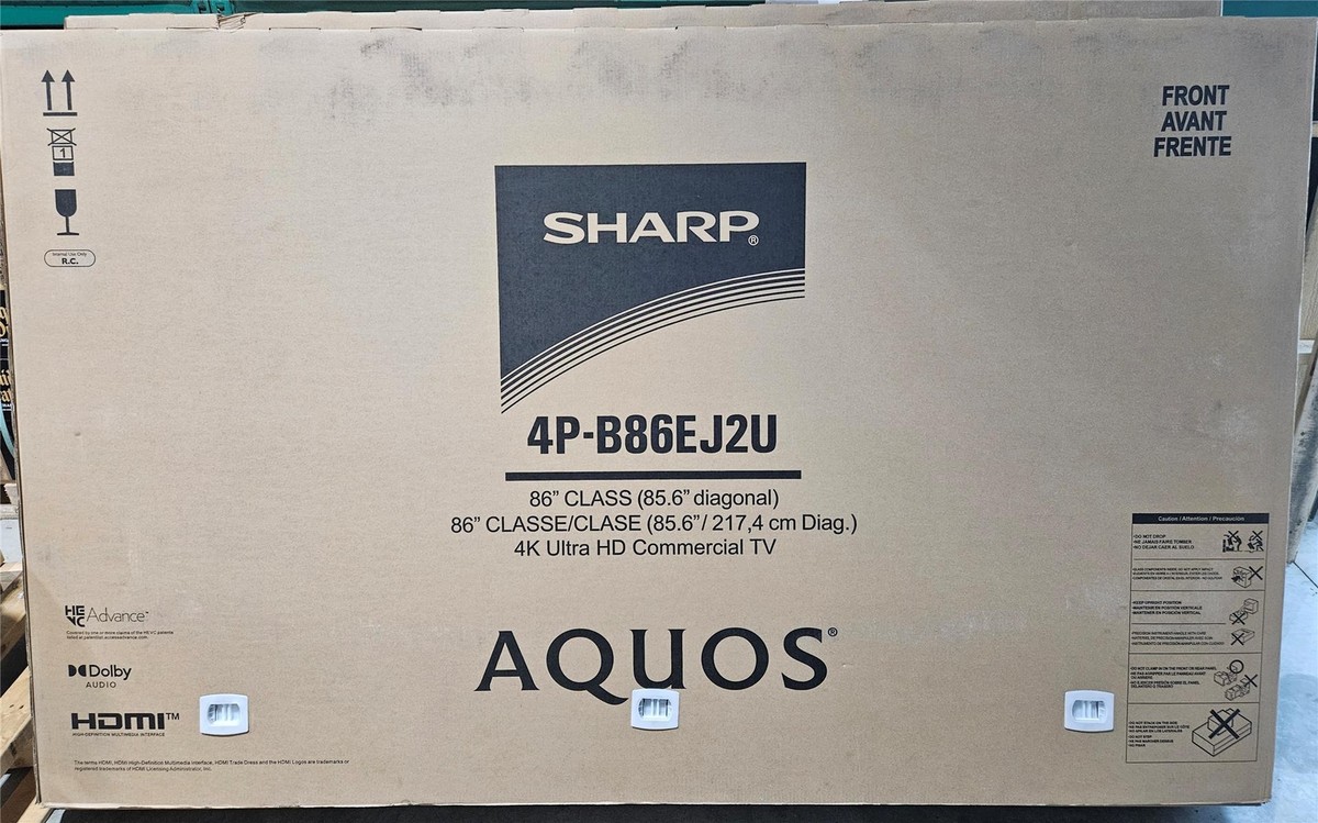 Sharp 4P-B86EJ2U 86in Aquos 4K Ultra-HD Commercial Professional