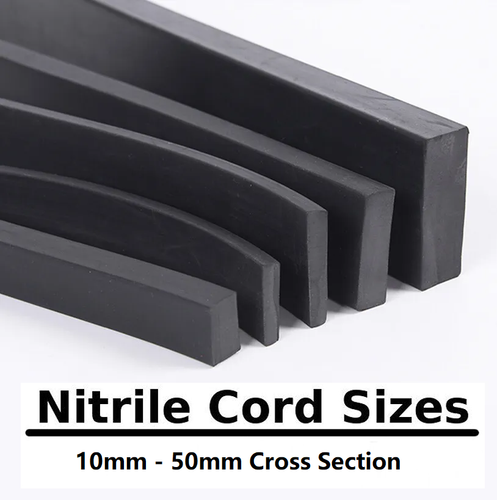 NITRILE RUBBER NBR SOLID SQUARE CORD OIL SEAL 10MM TO 50MM CROSS ...