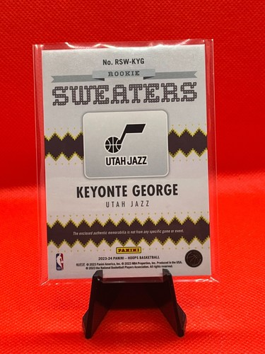 2023-24 Panini NBA Hoops - Rookie Sweaters #RSW-KYG Keyonte George (MEM, RC) - Picture 2 of 2