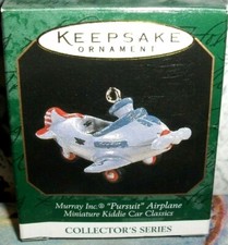 Murray Pursuit-Plane 1997 Miniature-A Pedal Car Airplane-3Rd,Hallmark Ornament
