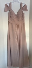 Bill Levkoff Bridesmaid Dress Style 1201 Size 12 Frost Rose NEW