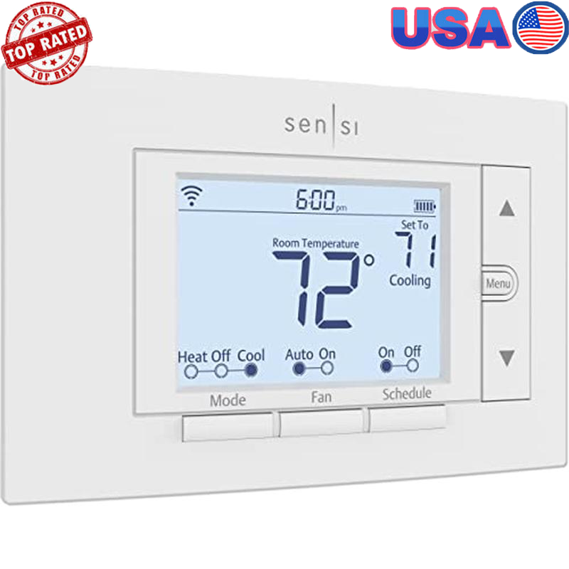 Smart Thermostat WiFi Programmable Energy Saving Easy Install Alexa Compatible-image