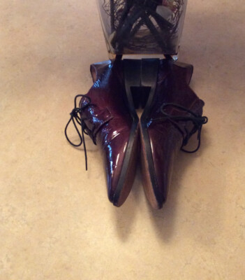 Summit White Mountain Burgundy Patent Leather Oxford Shoes  display picture 3