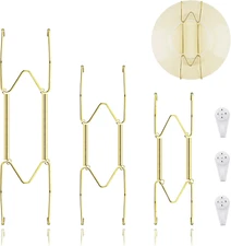 3 Pieces Plate Hangers for Wall, 6/8/10 Inch Plate Hangers, Stainless Steel Invi