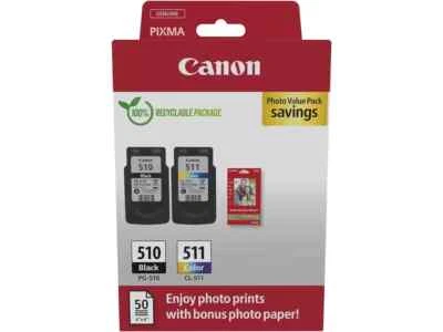 PACK de 2 CARTOUCHE s CANON PG-510 + CL-511 NOIR + COULEUR / pg510 cl511noire - Photo 1/2