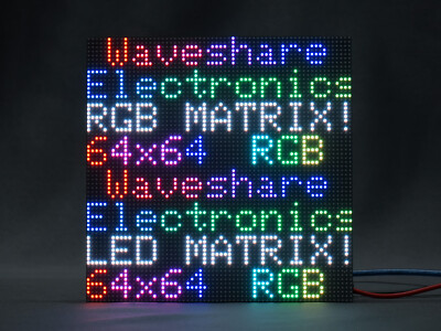 WaveShare RGB Full-Color LED Matrix Panel 64x64 Pixels 3mm Pitch