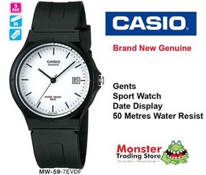 Casio Watch 50m Water Resist Date Mw59 Mw 59 7ev 12 Month Warranty Ebay
