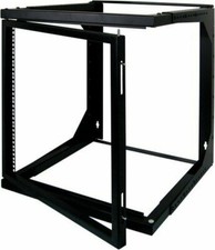 9U Wall Mount Open Frame Rack Front Swing Out 20.80"H x 21.65"W x 18"-30"D 66