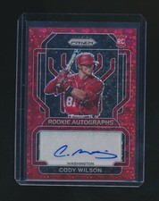 CODY WILSON 2022 PANINI PRIZM RED DISCO PRIZM RC AUTO 03/35 #RA-CY