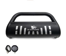 Black Horse Bull Bar Push Bar Wskid Black W5.3led Fits 1998-2004 Chevy Blazer
