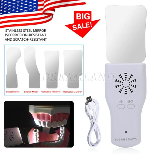 Kit De 4 Miroirs Dentaires Intra-oraux Anti-buée Avec LED - Pour Photos Et Examens Dentaires