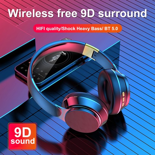 Auriculares Inalámbricos Bluetooth 5.0 Estéreo Sobre la Oreja Micrófono Plegable Tarjeta TF - Imagen 7 de 24