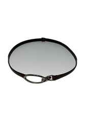 Women's S/M Small Medium Brown Belt Chrome Hook /claw Loop Oval Hardware