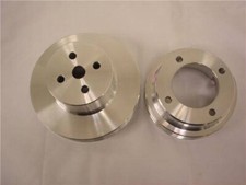 1976 1986 Oldsmobile Aluminum 2 Double Groove Water Pump Crankshaft Pulley Set