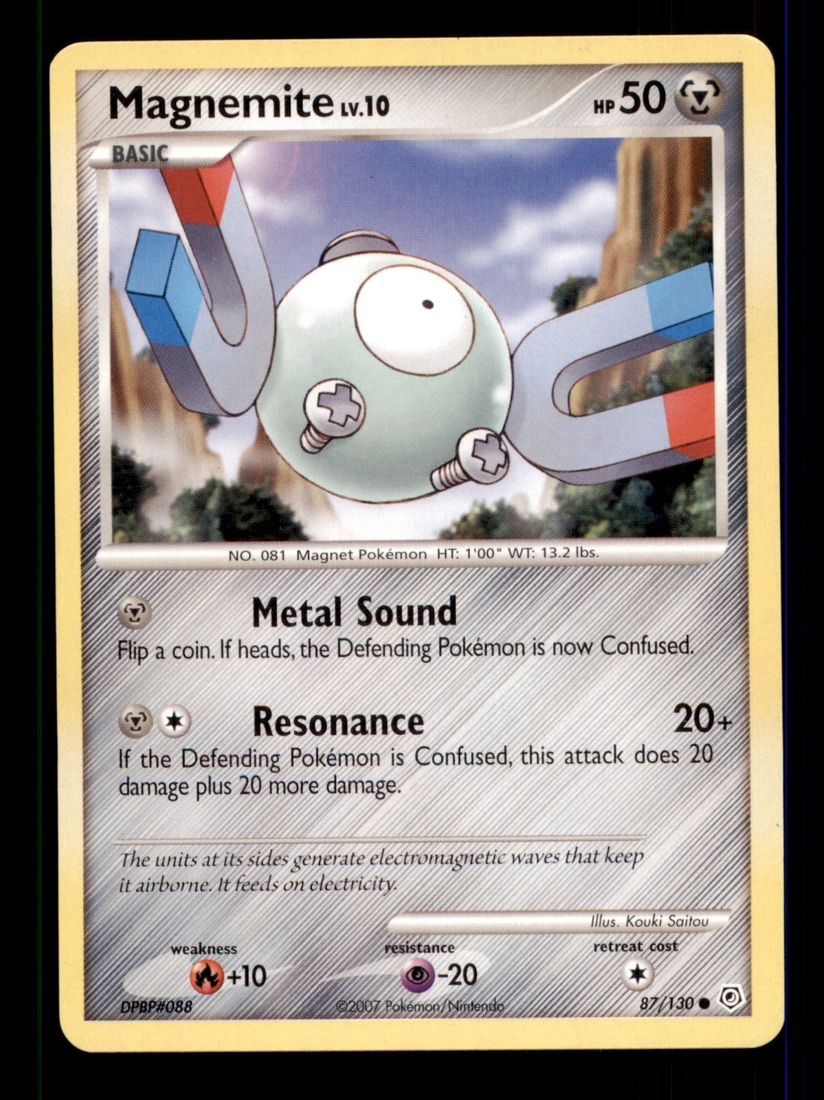 4x Pokemon Card Magnemite Diamond & Pearl 87/130 PLAYED Non-Holo Common TCG!!!!!