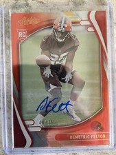 2021 Absolute DEMETRIC FELTON Signature Rookies Auto RC ORANGE #40/75 - Browns