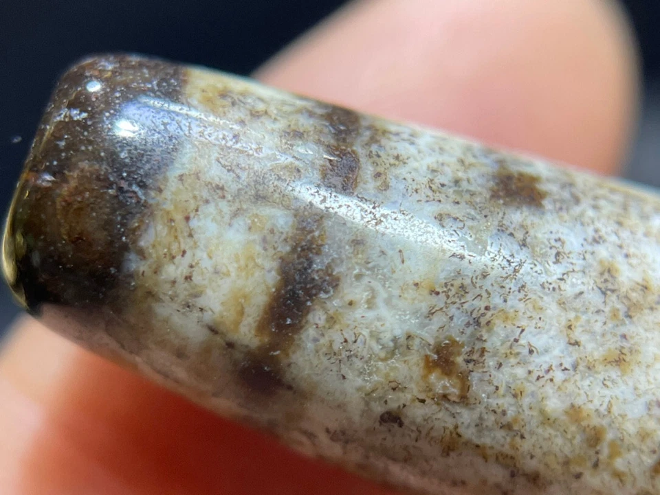 Tibetan Nepalese Himalayan Bead Ancient agate Old Dzi Talisman 9 eye Bead Amulet - Image 4 of 4