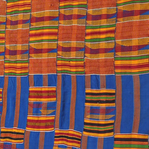 huge old 152x112 inch hand woven african man's kente cloth textile ewe  ghana #19