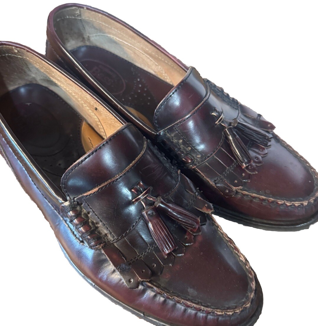 G.H. Bass & Co Weejuns Mens 11M Barnett Oxblood Leather Kiltie Tassel Loafer Mens Layton Lug Weejuns® Tassel Loafer Wine | G.H. Bass main image 4