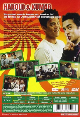 HAROLD AND KUMAR - KAL PENN, JOHN CHO, NEIL PATRICK HARRIS -  DVD NEU 