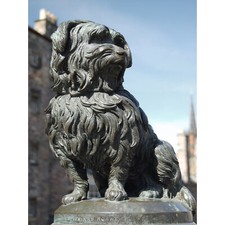 Landmark Edinburgh Scotland Greyfriars Bobby Skye Terrier Art Canvas Print
