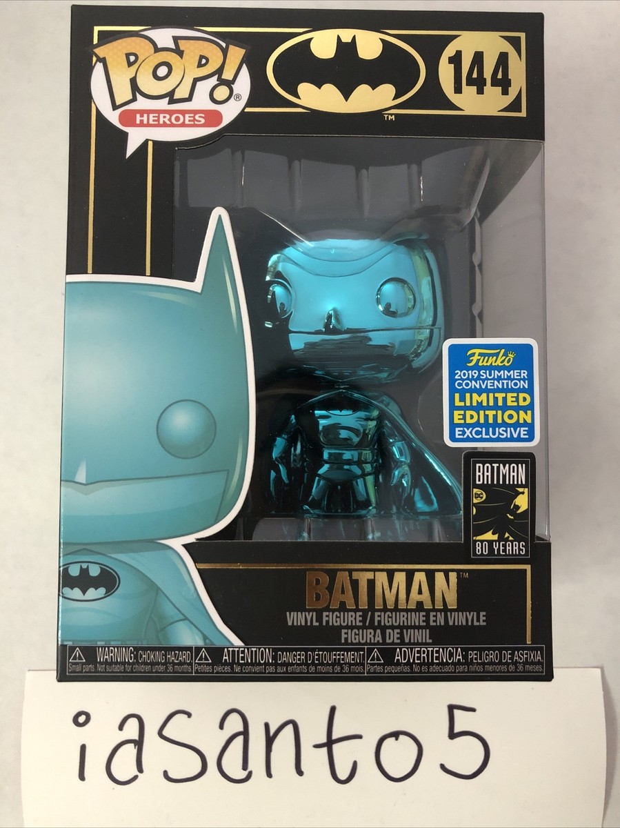 アメコミ Funko Pop Batman 144 Chrome Teal SDCC Funko Pop Batman Teal Chrome # 144 Batman SDCC 2019 Limited