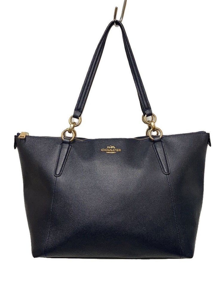 Coach F57526 tote bag leather Navy Used