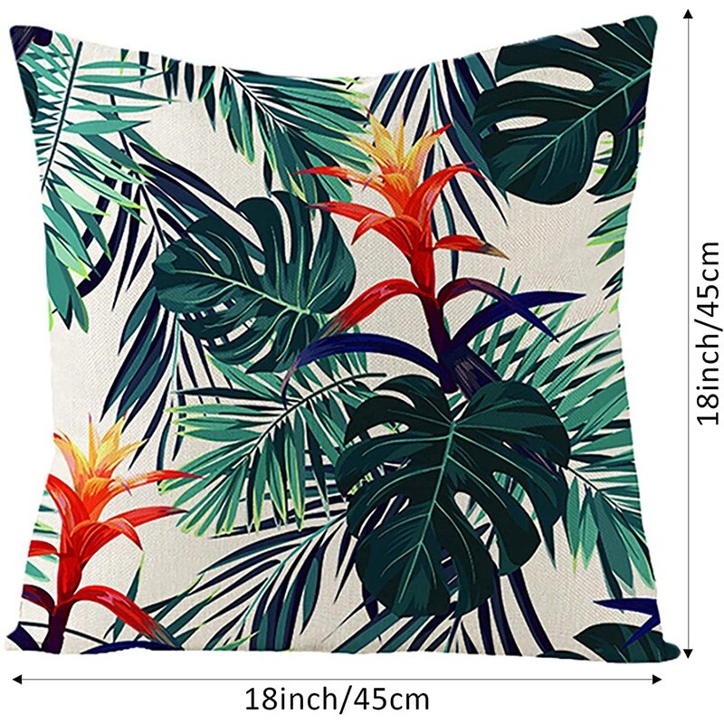 1X( 4 Outdoor Cushions for Garden Furniture Garden Cushions Linen Green