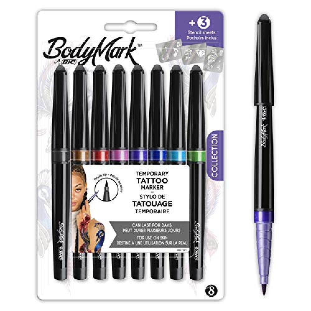 (TG. 11) BIC 9925931 BodyMark Kit Marcatori per Tatuaggi Temporanei e Fogli di S