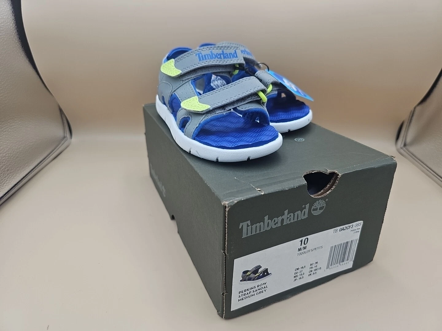 sandali timberland ragazzo bambino UK 9 5 EU 27 Perkins sandalo cinturino fila taglia media