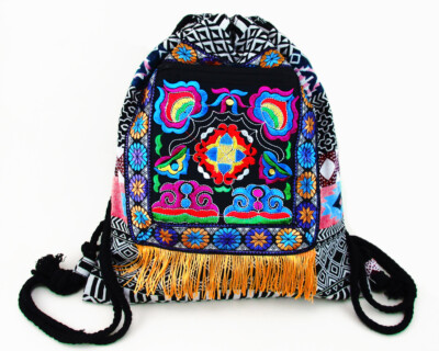 Women Embroidered Multicolor Backpack s-l400.jpg main image 3