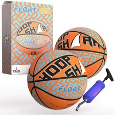2PCS Inflatable Basketball w/ Air Pump - Indoor Outdoor Pool Float Water Sports