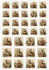 Reispapier-Motiv Strohseide-Decoupage-Ostern-Hase-Bunny-19922