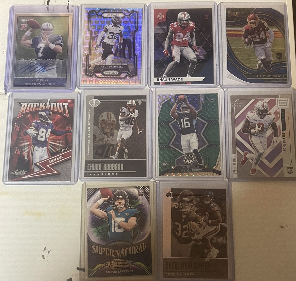 (10) NFL Football Card Lot - 1 Auto/2 #d - Cheap Lot With Autos + #’d Cards !!