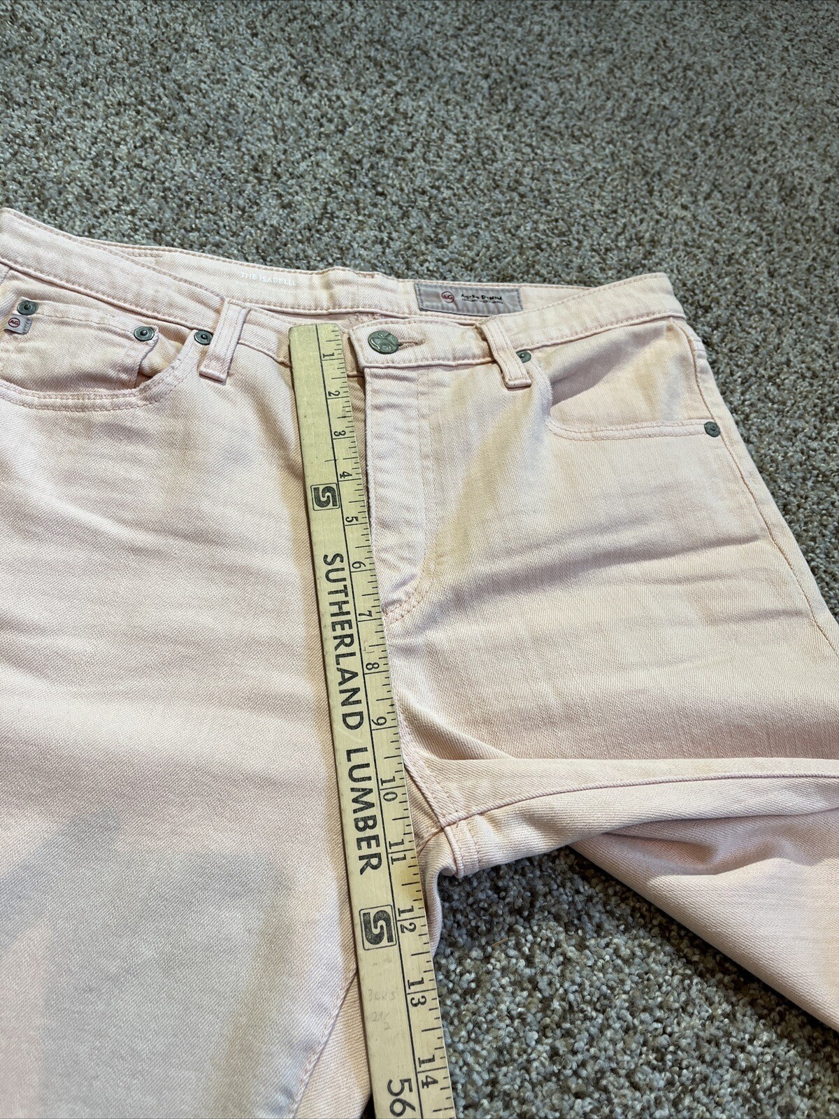 AG Adriano Goldschmied Jeans 31 Isabelle High Rise Straight Crop Coral - View 10