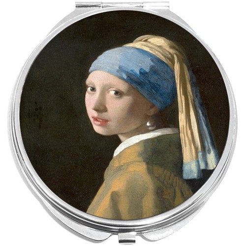 Girl with Pearl Earring by Vermeer Compact with Mirrors - for Pocket or Purse - Picture 1 of 2